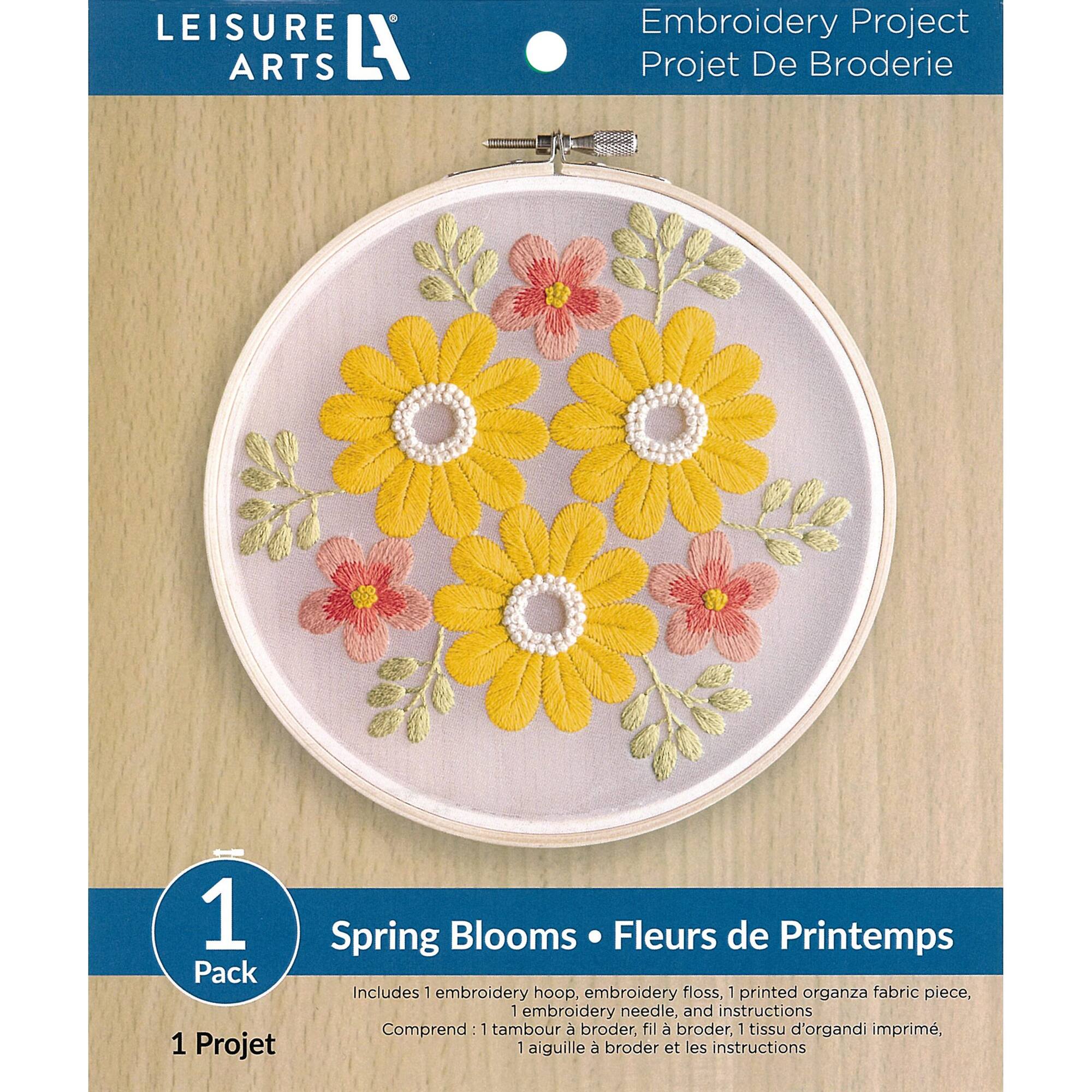 Leisure Arts® Spring Blooms Embroidery Kit